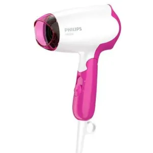 Philips Uscator par BHD003 / 00, DryCare Essential, 1400W, 2 trepte de viteza Maner rabatabil, alb / roz