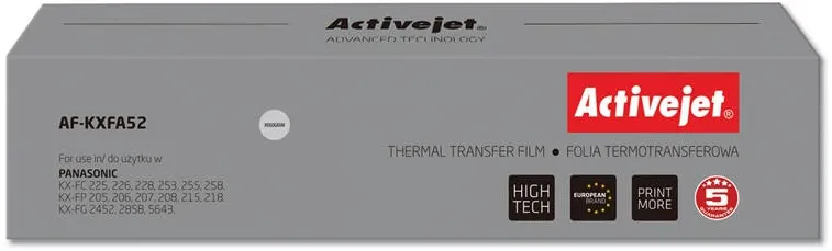 Toner imprimanta ACTIVEJET AF-KXFA52 thermal transfer film for Panasonic fax; Panasonic KX-FA52 replacement; Supreme; black