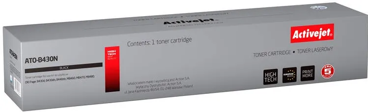 Toner imprimanta ACTIVEJET Compatibil ATO-B430N for OKI printer; OKI 43979202 replacement; Supreme; 7000 pages; black