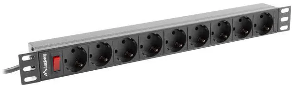 LANBERG Priza/Prelungitor RACK POWER STRIP 19" PDU 1U 9X SHUKO