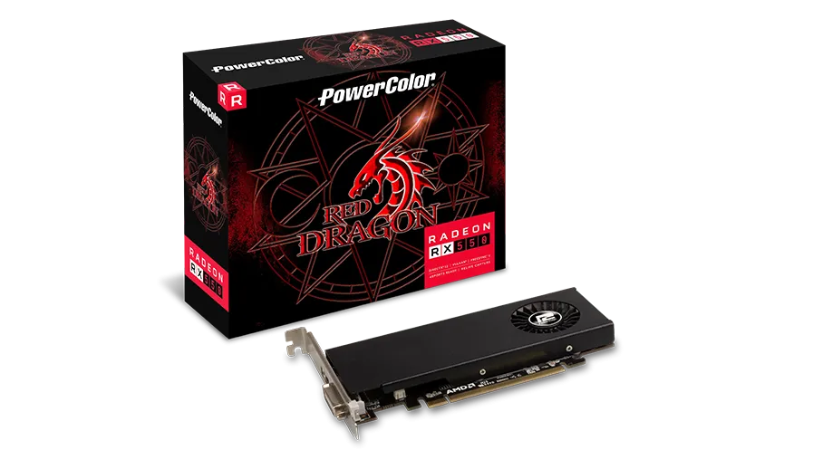 Placa Video POWERCOLOR Radeon RX 550 Red Dragon LP 4GB GDDR5 128-bit