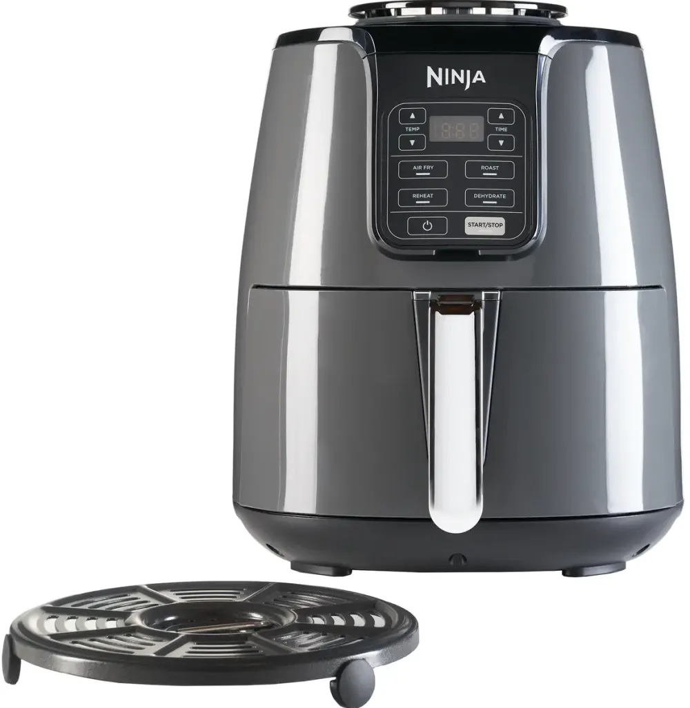 NINJA Friteuza Air AF100UK 1550W 4 functii de gatit, 3.8 l, gri/negru