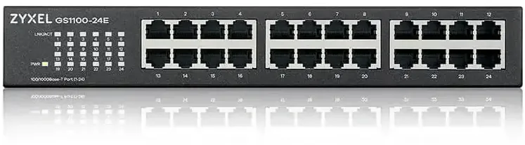 Switch ZyXEL V3 GS1100-24E 24-port GbE Unmanaged,  24x RJ45, 10/100/1000 Mbps