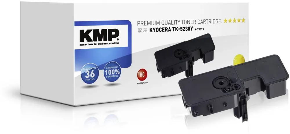 Toner imprimanta KMP K-T83YX Toner yellow compatible w.  Kyocera TK-5230 Y