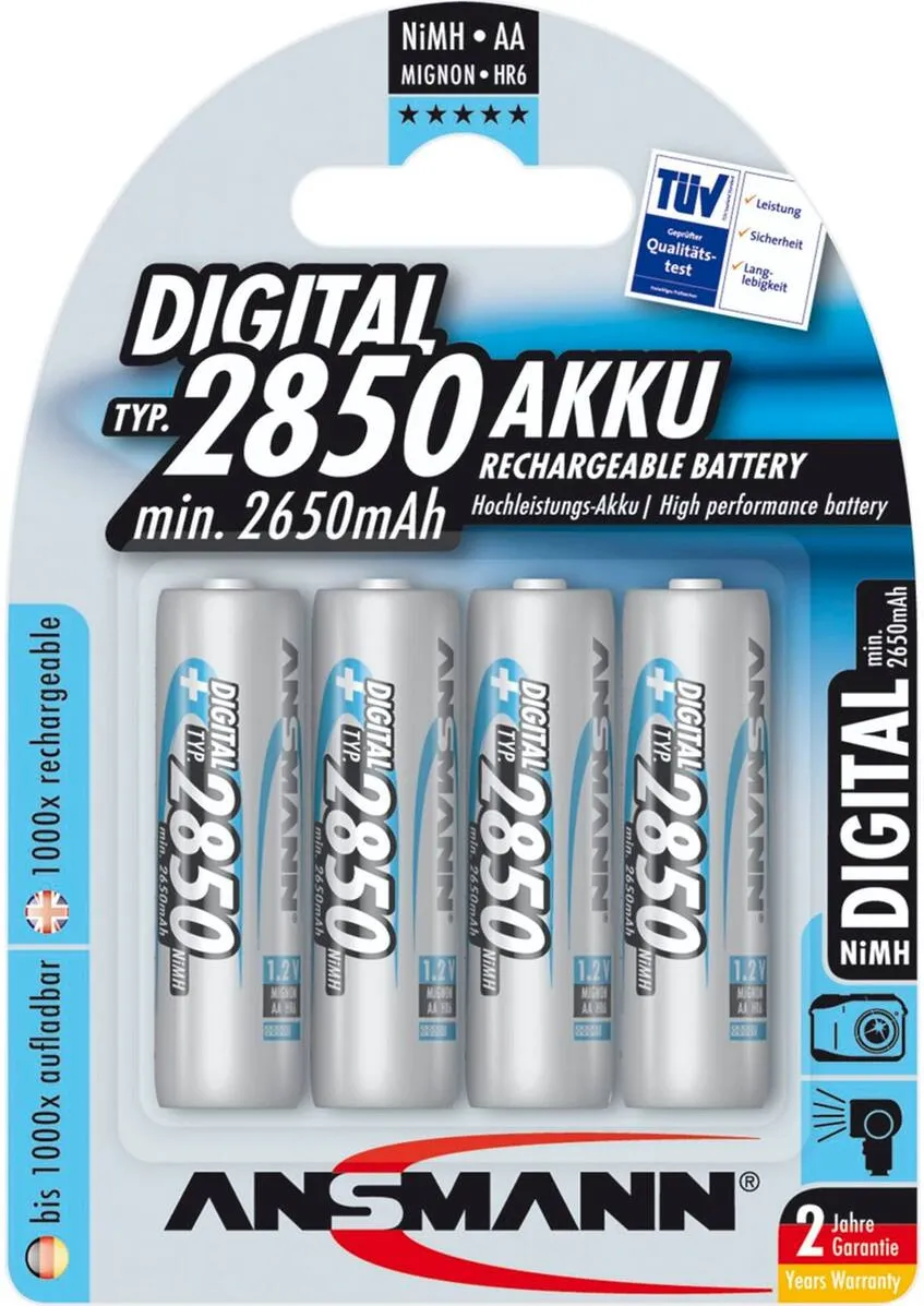 Ansmann Acumulator/Incarcator 1x4 NiMH rech. battery 2850 Mignon AA 2650 mAh DIGITAL