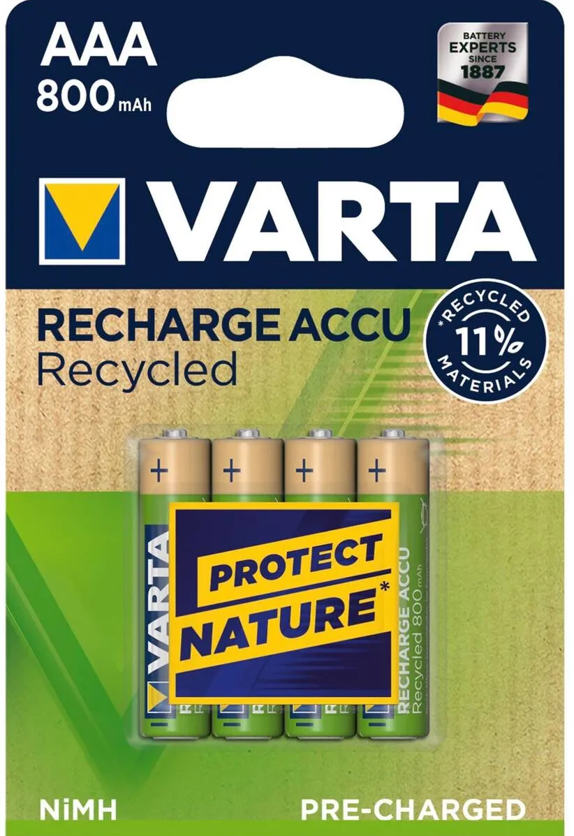 VARTA Acumulator/Incarcator 1x4 RECHARGE ACCU Recycled 800 mAH AAA Micro NiMH
