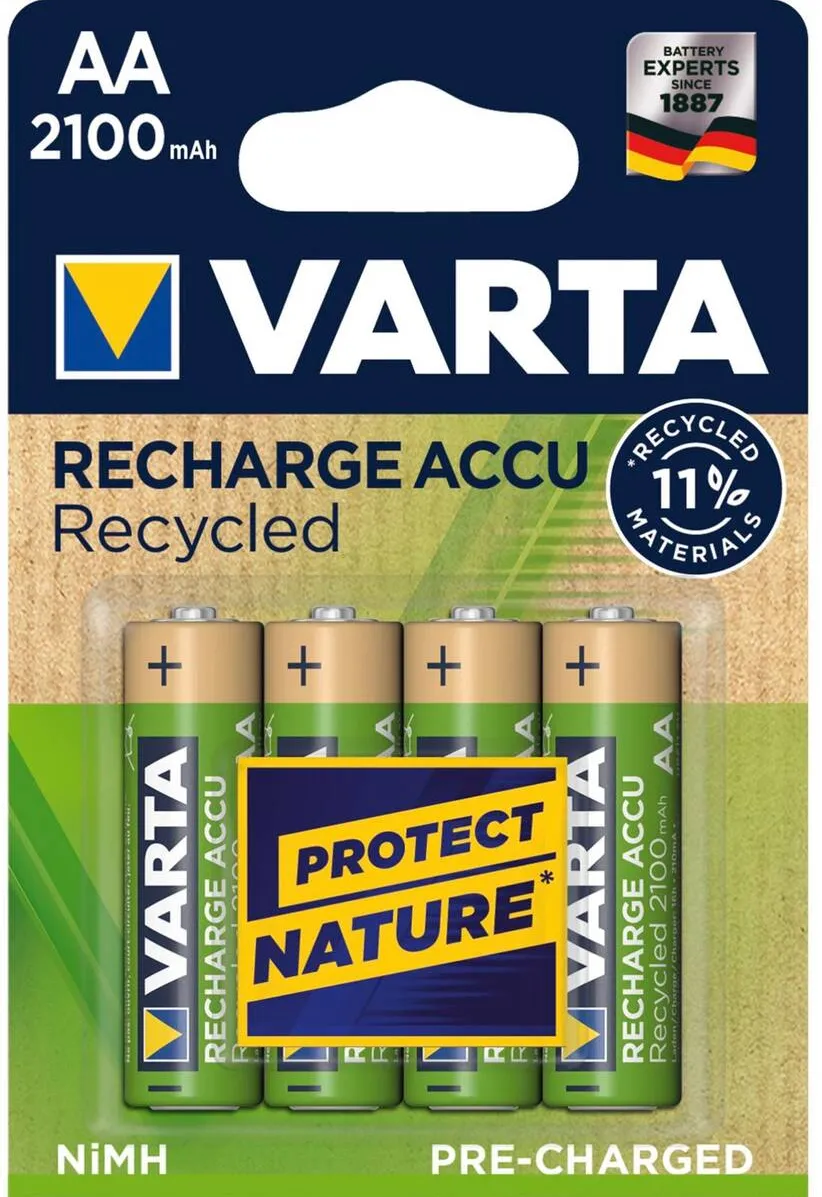 VARTA Acumulator/Incarcator 1x4 RECHARGE ACCU Recycled 2100 mAH AA Mignon NiMH