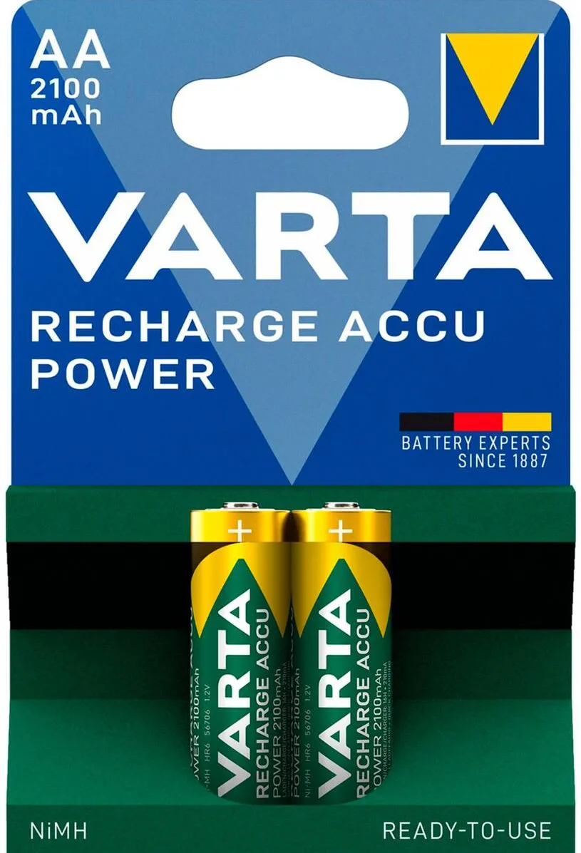 VARTA Acumulator/Incarcator 1x2 Rechargeable Accu AA Ready2Use NiMH 2100 mAh Mignon