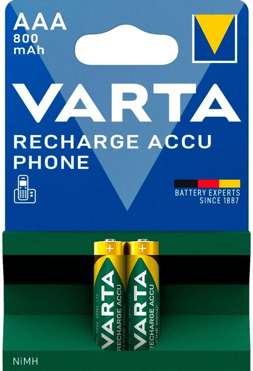 VARTA Acumulator/Incarcator 1x2 Professional Accu NiMH 800 mAh AAA Phone Power