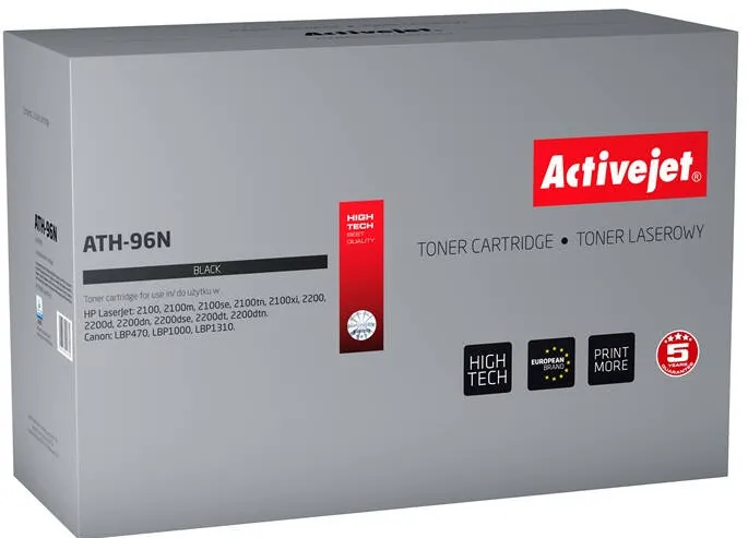 Toner imprimanta ACTIVEJET ATH-96N pentru imprimanta HP; HP 96A C4096A, Compatibil Canon EP-32; Suprem; 5700 pagini; negru