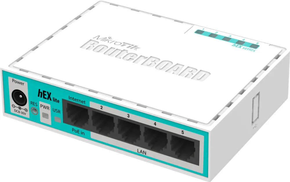 Router MIKROTIK Ethernet hEX lite RB750r2, POE
