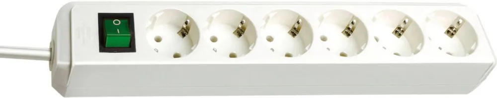 Brennenstuhl Priza / Prelungitor ECO-Line 6 fold white 1,5m + switch
