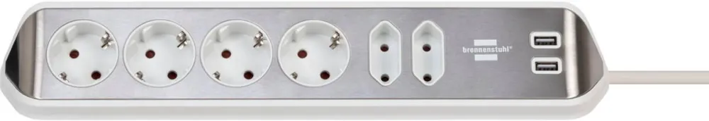 Brennenstuhl Priza / Prelungitor estilo Corner 6-way Extension Lead white