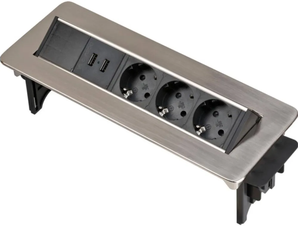 Brennenstuhl Priza / Prelungitor Indesk Power 3-way + 2x USB