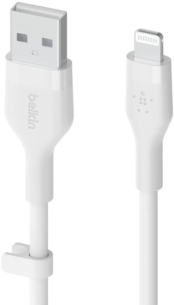 BELKIN Cablu Date Flex Lightning/USB-A 2m mfi cert., white CAA008bt2MWH