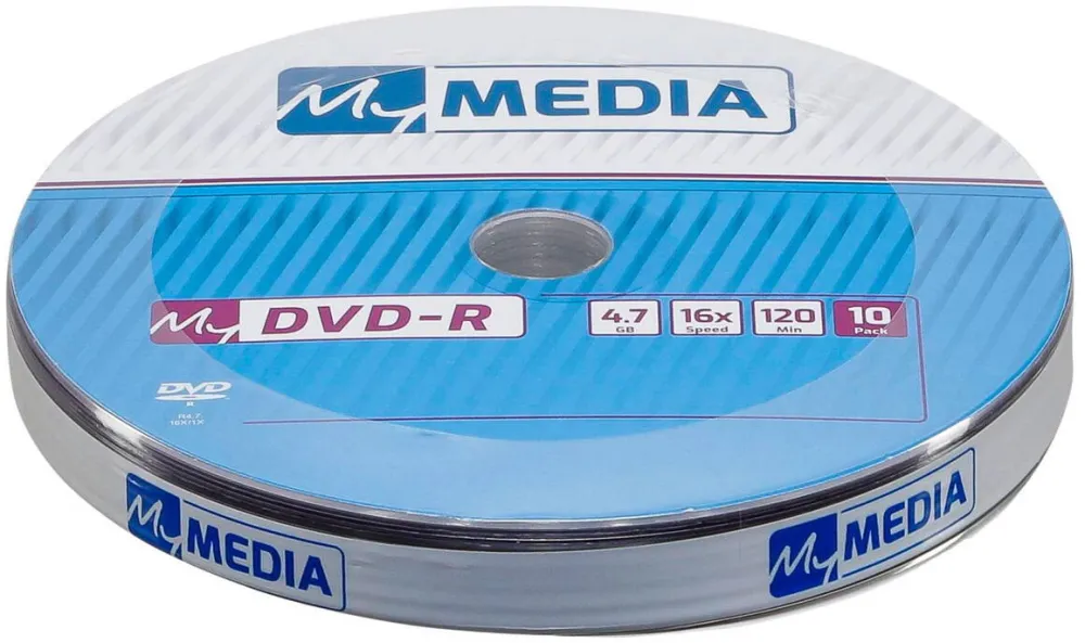 MyMedia Mediu de Stocare 1x10 DVD-R 4,7GB 16x Speed matt silver Wrap