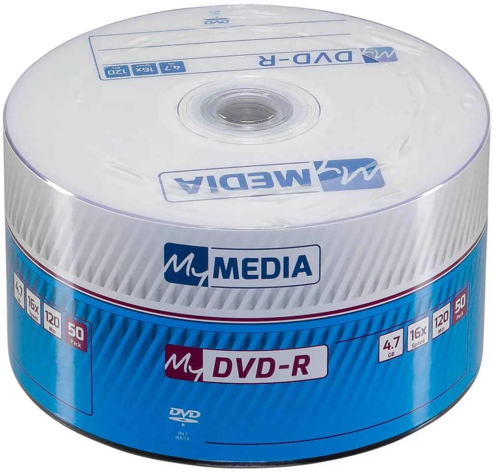MyMedia Mediu de Stocare 1x50 DVD-R 4,7GB 16x Speed matt silver Wrap
