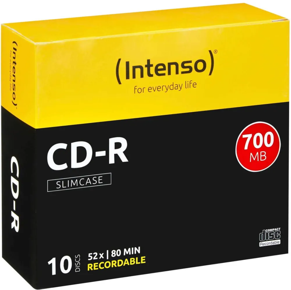 Intenso Mediu de Stocare 1x10 CD-R 80 / 700MB 52x Speed, Slimcase