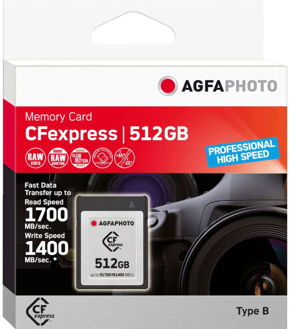 Card de Memorie AgfaPhoto CFexpress 512GB Professional High Speed