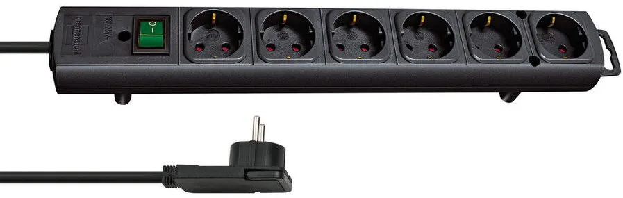 Brennenstuhl Prelungitor 6 prize 2m Black