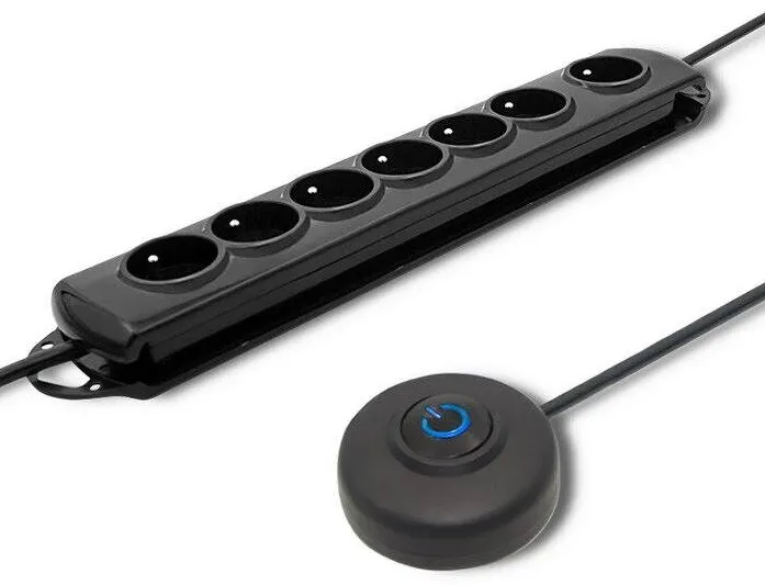 QOLTEC Prelungitor 7 prize 1.5m Black