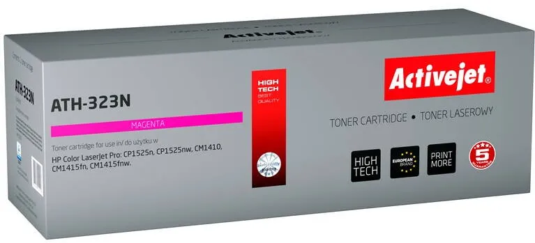 Toner imprimanta ACTIVEJET Compatibil ATH-323N pentru imprimanta HP; Inlocuire HP 128A CE323A; Suprem; 1300 pagini; magenta