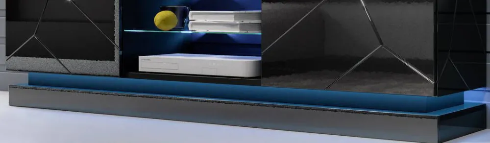 Cama MEBLE Iluminare Cama RTV QIU 160 RGB
