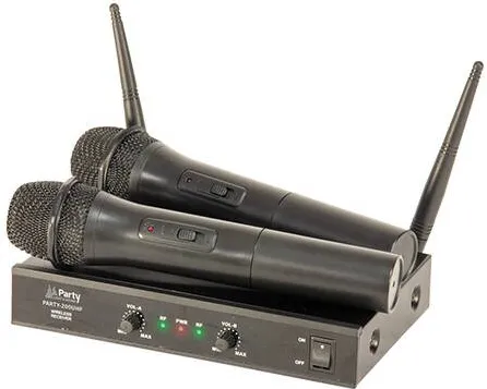 Microfon Party SET 2 MICROFOANE WIRELESS UHF 863.2 & 864.2 MHZ