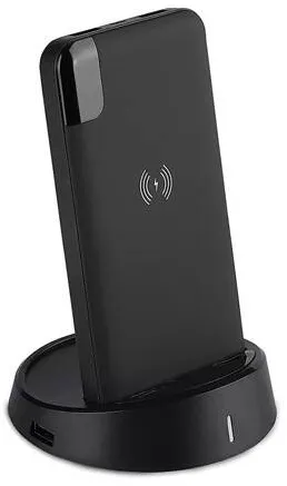 V-TAC Baterie Externa 8000 mAh, Stand incarcare wireless, Negru, SKU-8863