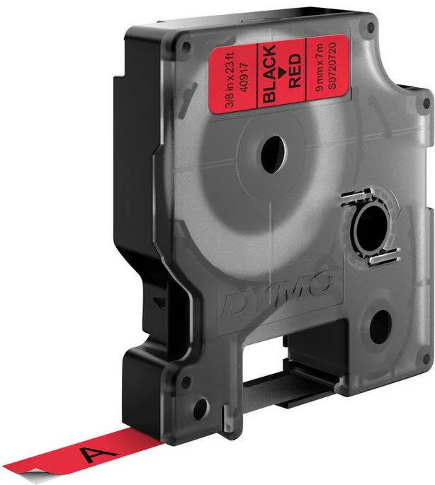 Consumabil Termic Dymo D1 Standard - negru pe rosu - 9 mm