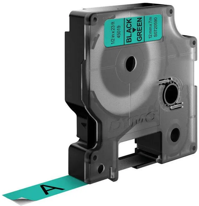 Consumabil Termic Dymo D1 Standard - negru pe verde - 12 mm