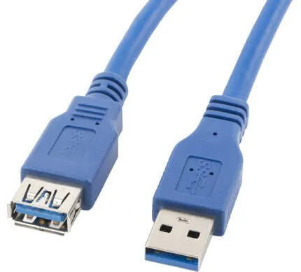 LANBERG Cablu Lanberg CA-US3E-10CC-0018-B (USB 3.0 M - USB 3.0 F; 1,8m; culoare albastra)
