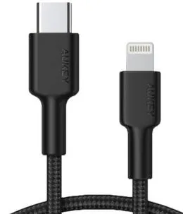 Aukey CB-CL02 Cablu USB Incarcare rapida USB C-Lightning | 1,2 m | Negru