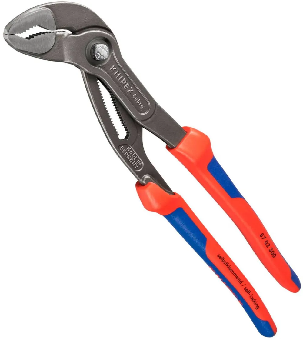KNIPEX Cleste Cobra water pump pliers with multicomponent cases