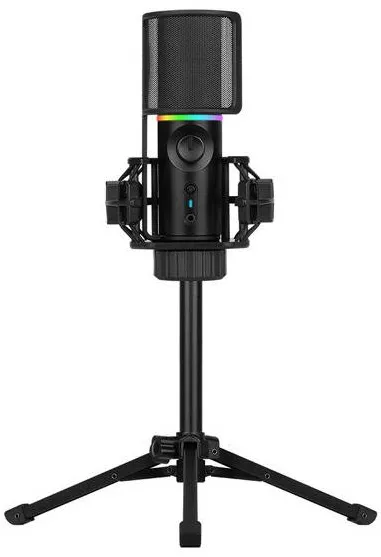 Microfon Streamplifly MIC Streaming RGB cu trepied Black