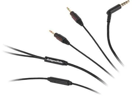 Kruger&Matz CABLU CASTI CU MICROFON JACK - 2X JACK 1M