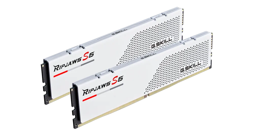 Memorie RAM G.Skill Ripjaws S5 DDR5 32GB 6000MHz CL30 Dual-Kit Alb