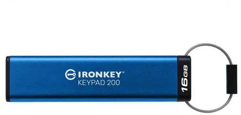Memorie USB Kingston IronKey Keypad 200 16GB, USB, Blue