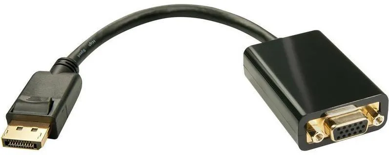 Adaptor Lindy Adaptor, 1x DisplayPort 1.2 Male - 1x VGA Female, negru