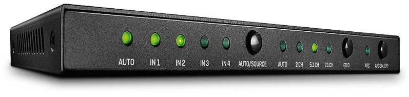 Adaptor Lindy Switch HDMI 4K 60Hz, 4x HDMI In, 1x HDMI Out, Extractor Audio
