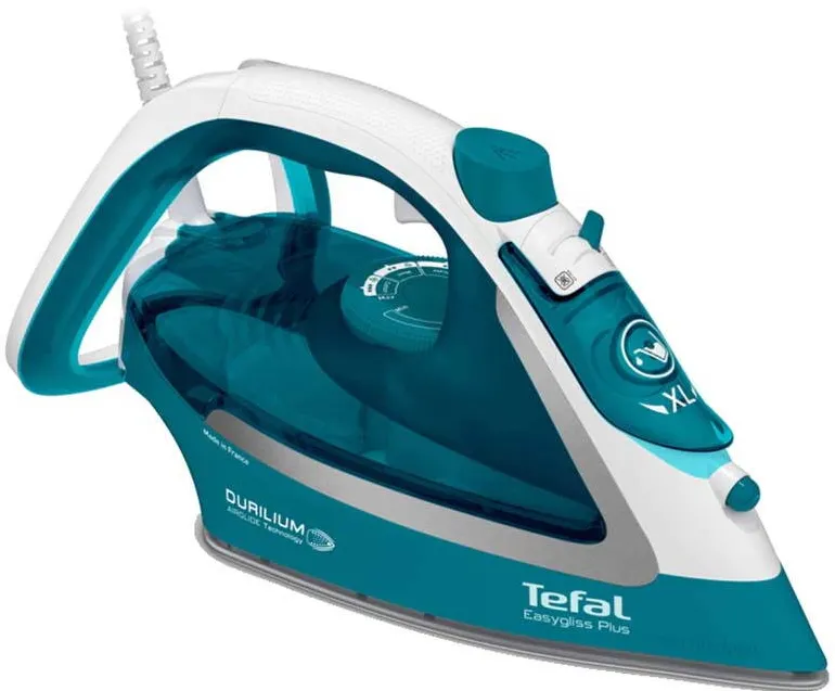 TEFAL Fier de calcat FV5737E0 EasyGliss Plus, 2500W, talpa Durilium Airglide, auto-off, turcoaz