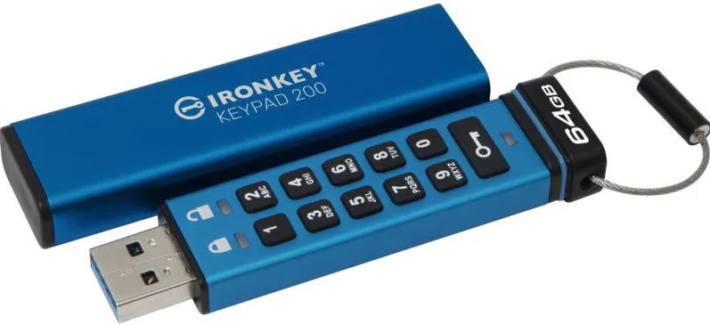 Memorie USB Kingston Ironkey Keypad 200 64GB USB 3.2