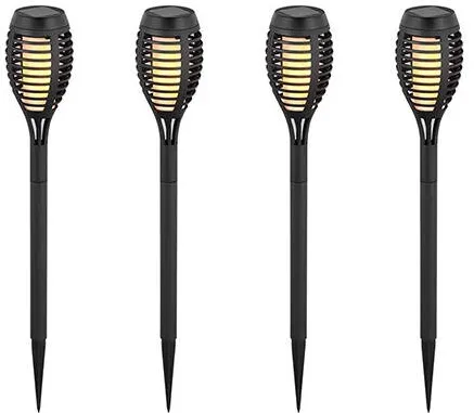 V-TAC Set 4 corp iluminat gradina IP44 3 in 1 efect Flacara incarcare solar