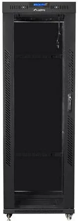 Cabinet rack LANBERG FF01-6837-12BL 19'' 37U 600x800 mm negru usa din sticla neagra LCD