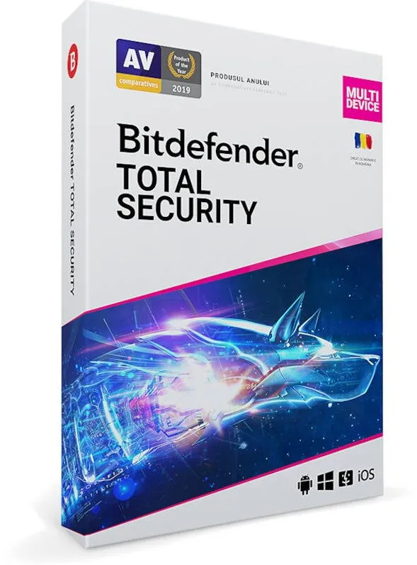 Software Securitate Bitdefender Antivirus Total Security Multi-Device, 3 Dispozitive, 2 Ani, Licenta noua, Retail