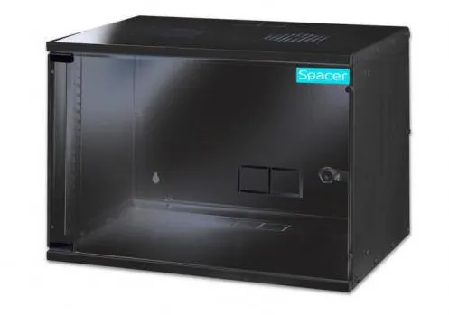 Cabinet rack 19 inch Spacer 7U SPCW-7U-BK montare pe perete negru