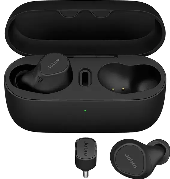 Casti Bluetooth Jabra Evolve2 Buds USB-C MS Wireless Charging Pad