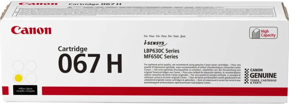Toner imprimanta Canon 067 H Yellow