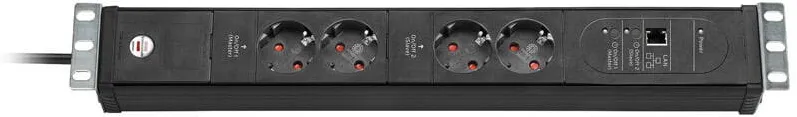 Brennenstuhl Priza Internet Premium-Web-Line V3, 4 cai - Negru