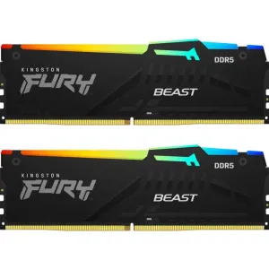 Memorie RAM Kingston FURY Beast RGB 16GB DDR5 6000MHz CL36 Dual Channel Kit